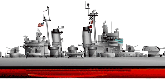 USS CA-130 Bremerton [Heavy Cruiser] (1955) - drawings, dimensions, pictures